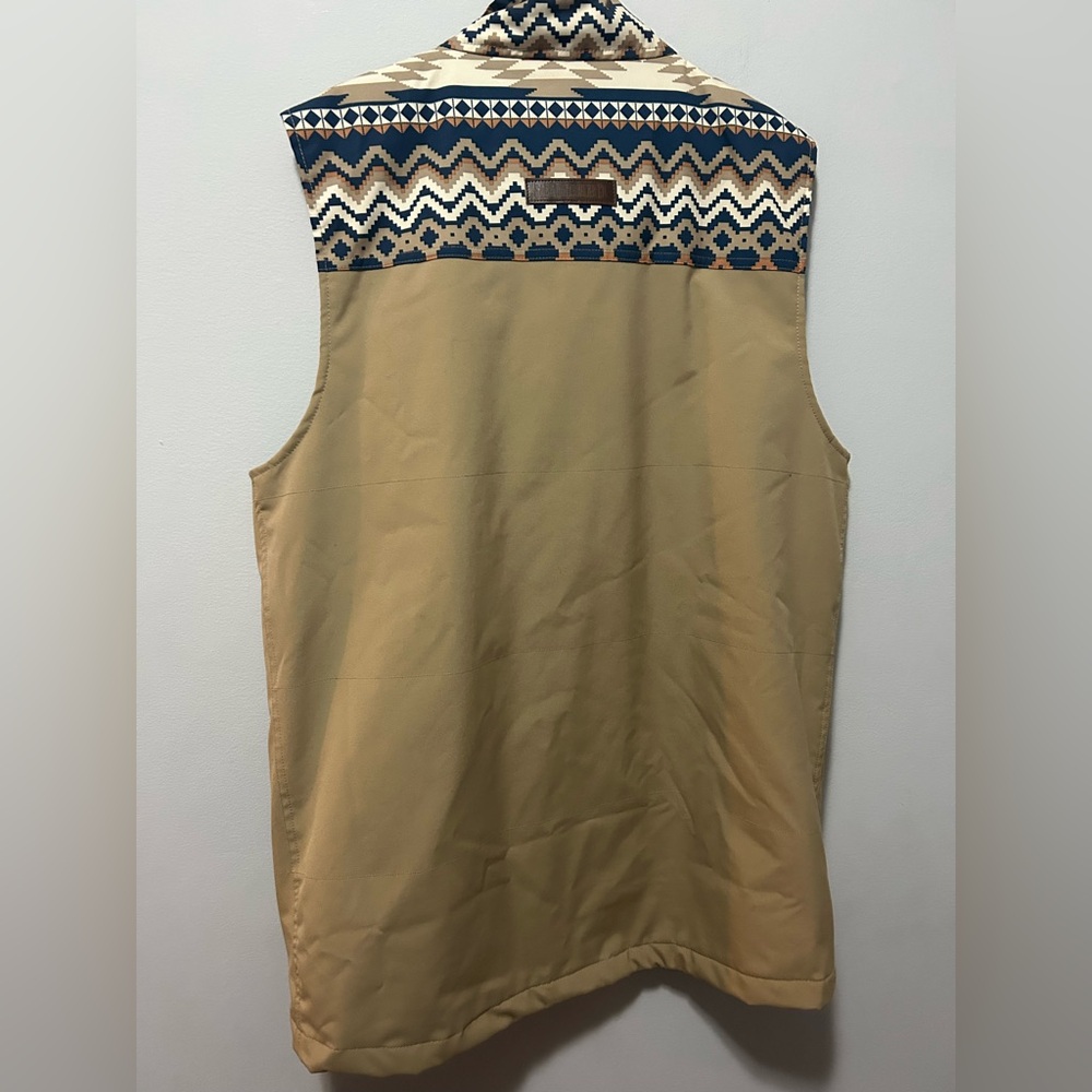 SAga Tan Abstract Patterned Vest - Picture 3 of 11